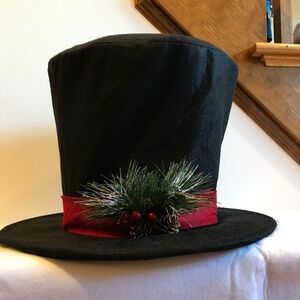 NWOT PIER 1 SNOWMAN TOP HAT TREE TOPPER